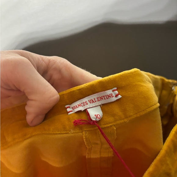 Frances Valentine Lucy Stretch High Waist Pants in Mustard Size 10 - Picture 6 of 6